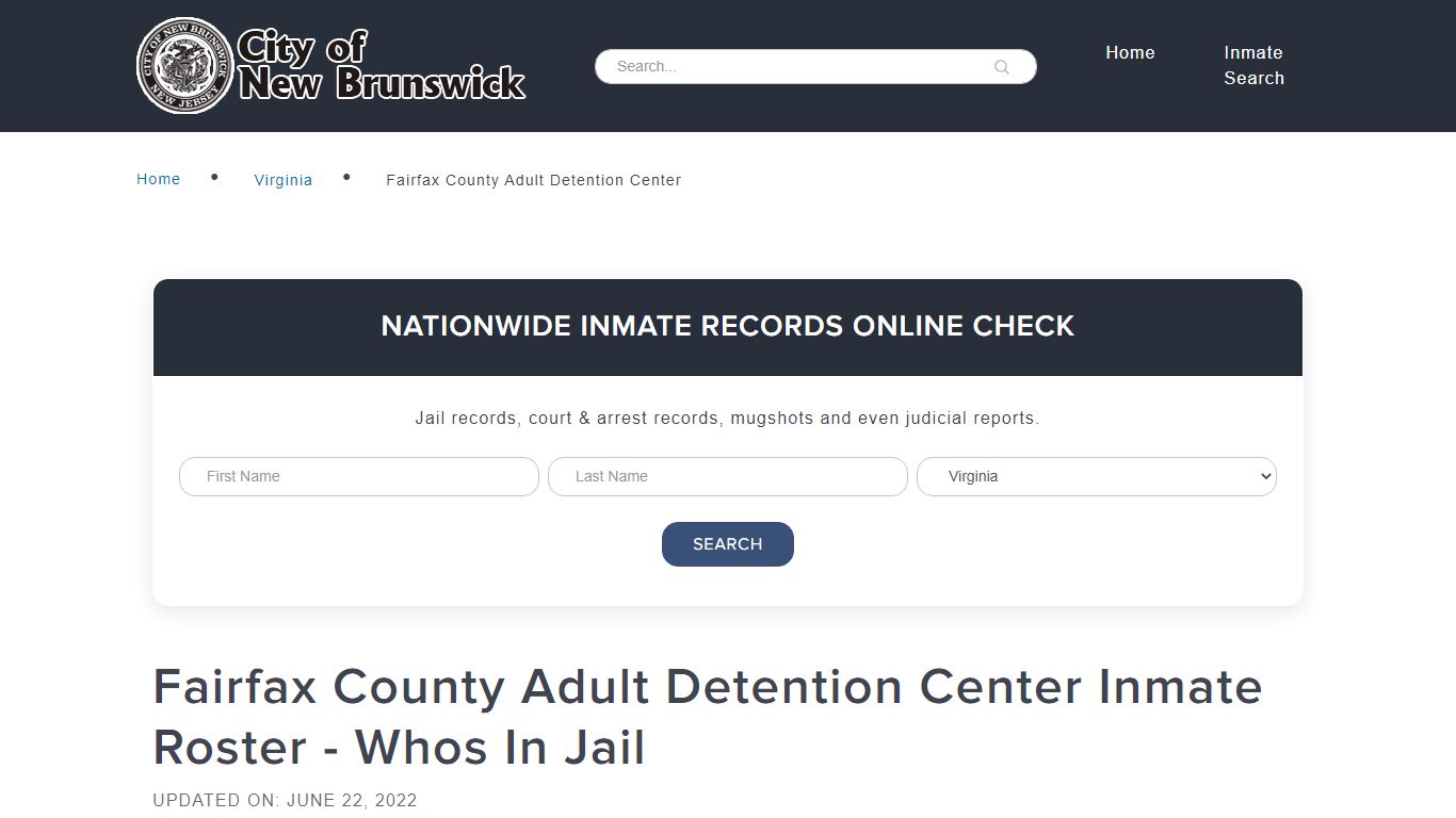 Fairfax County Adult Detention Center Inmate Roster - Whos In Jail